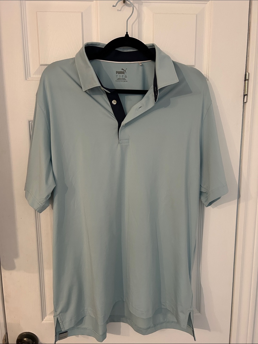 Puma Men’s Pale Blue Short-Sleeve Polo